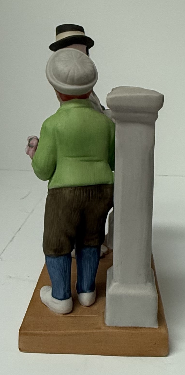 Vintage 1980 Norman Rockwell Porcelain Figurine 'The Rivals' Danbury Mint