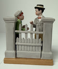 Vintage 1980 Norman Rockwell Porcelain Figurine 'The Rivals' Danbury Mint