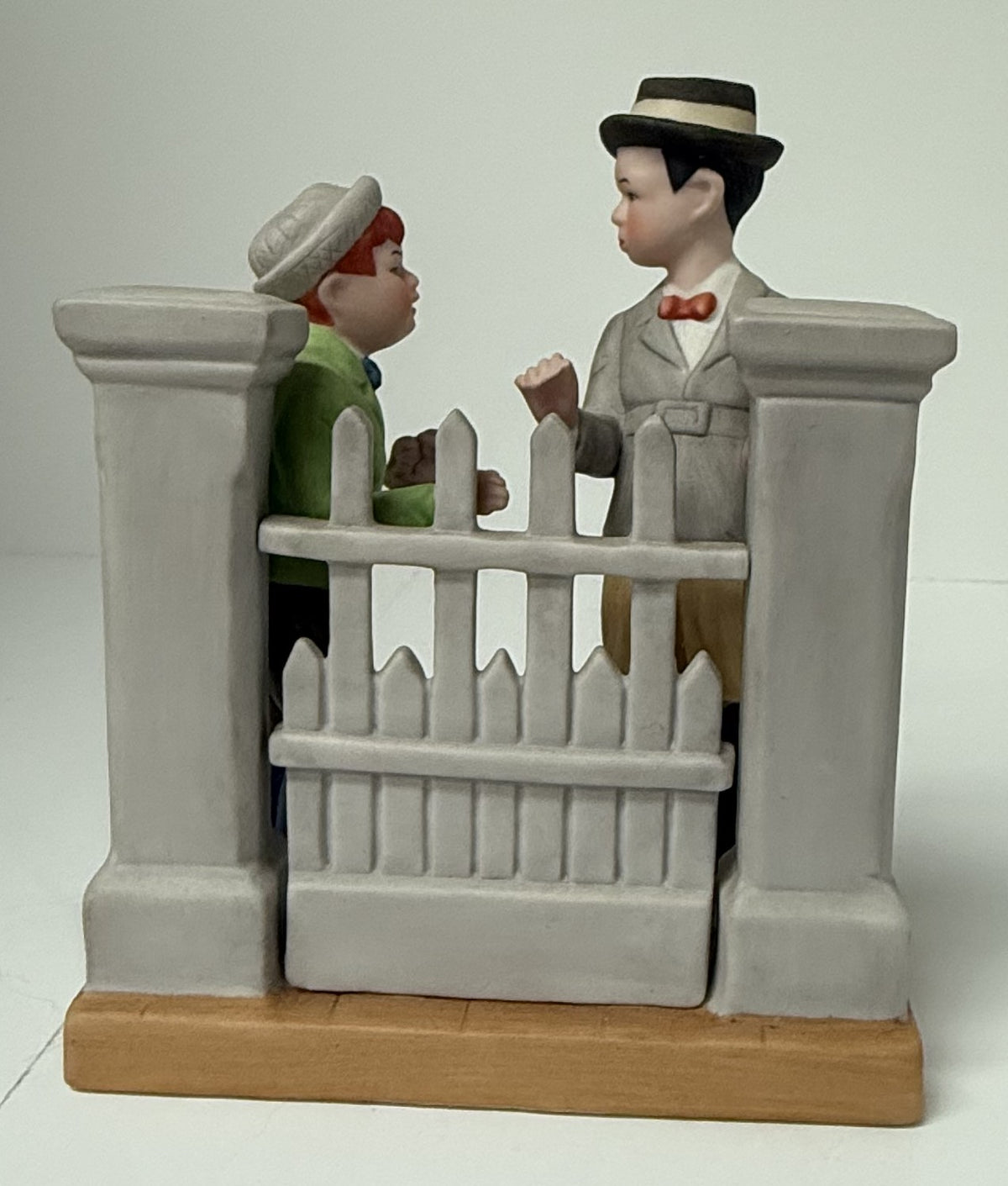 Vintage 1980 Norman Rockwell Porcelain Figurine 'The Rivals' Danbury Mint