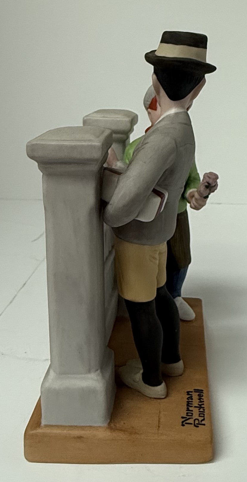 Vintage 1980 Norman Rockwell Porcelain Figurine 'The Rivals' Danbury Mint