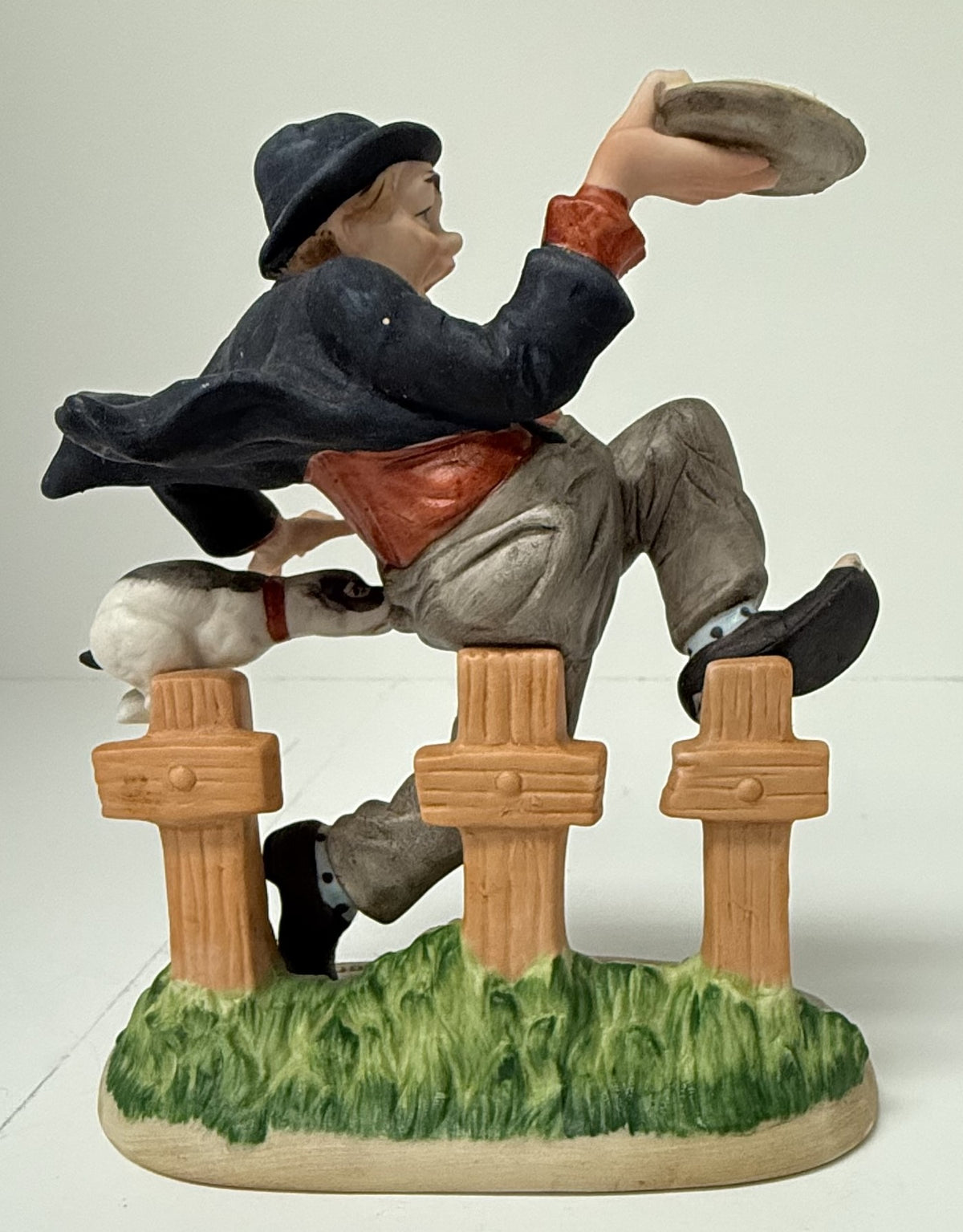 Vtg 1980 Danbury Mint Norman Rockwell "Caught in The Act" Porcelain Figurine EUC