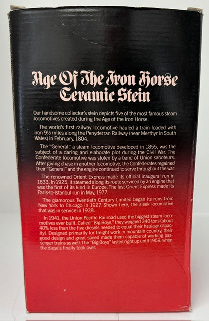1982 Age of the Iron Horse Avon Stein w/ORIGINAL Box