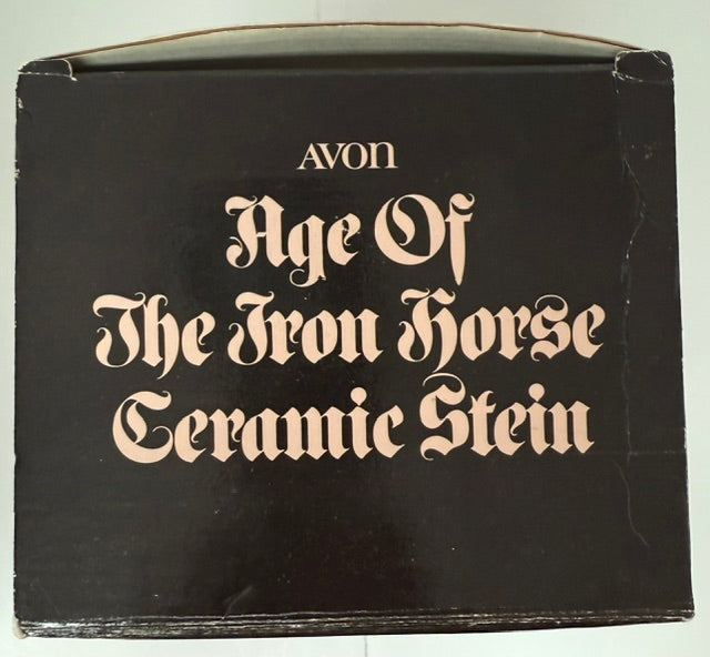 1982 Age of the Iron Horse Avon Stein w/ORIGINAL Box