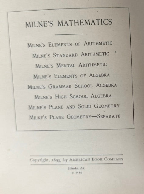 Second Book in Arithmetic by F.M. Wiemer