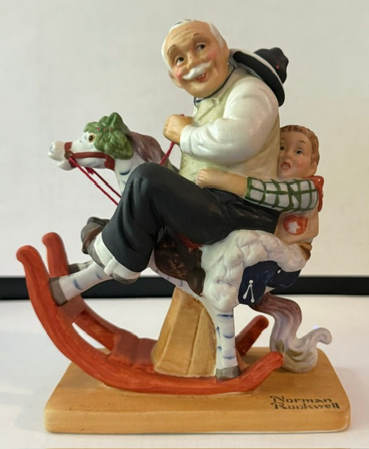 Norman Rockwell 1980 Danbury Mint Gramps at the Reins Figurine Japan