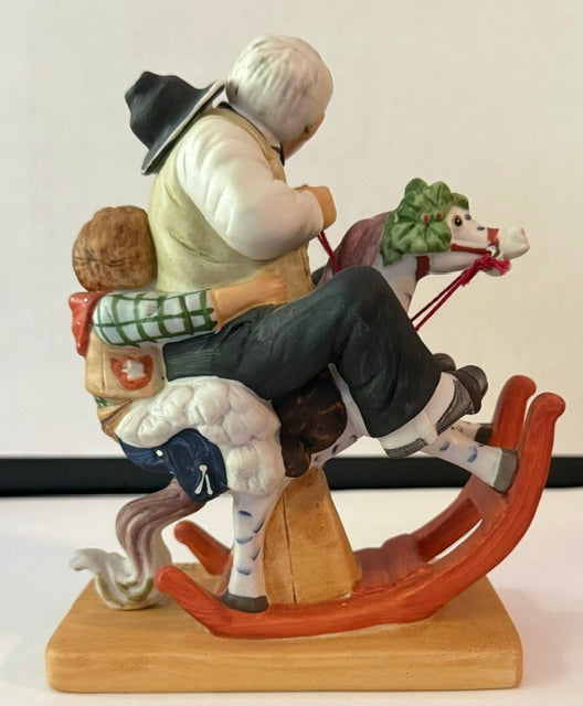 Norman Rockwell 1980 Danbury Mint Gramps at the Reins Figurine Japan