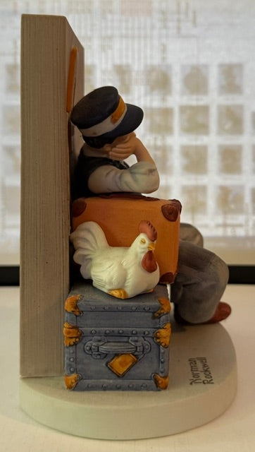 Danbury Mint Norman Rockwell Asleep on the Job Figurine 1980 Vintage Art