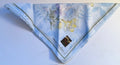 MARIO VALENTINO Flower Art Cotton Mini Scarf Pocket Square 16" X 16"