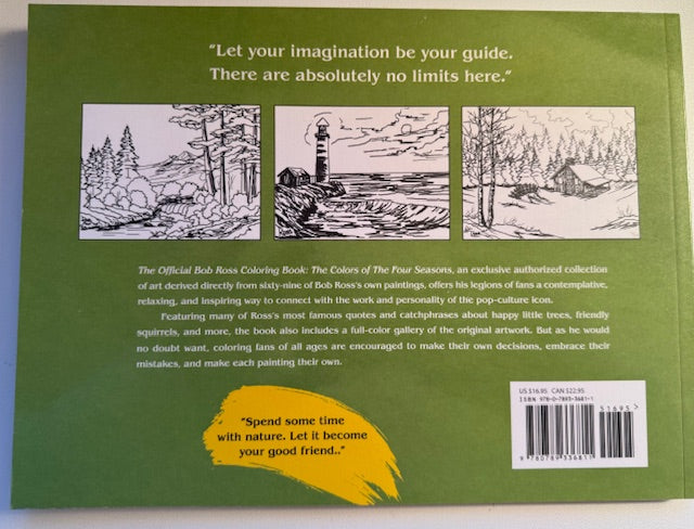 Official Bob Ross Coloring Book : The Colors of the Four Seasons by Bob Ross...