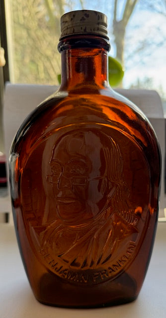 Log Cabin Syrup Jug - Benjamin Franklin