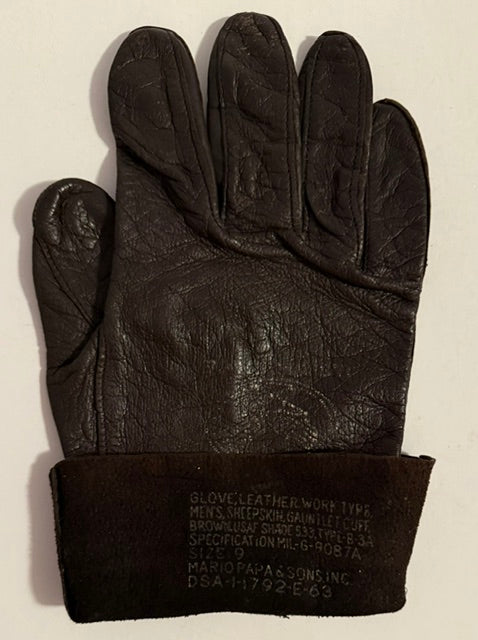 Mario PaPa & Sons USFA PILOT GLOVES Sz 9 1982