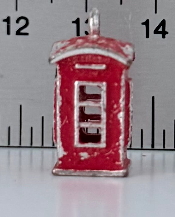 Red London Phone Booth Charm