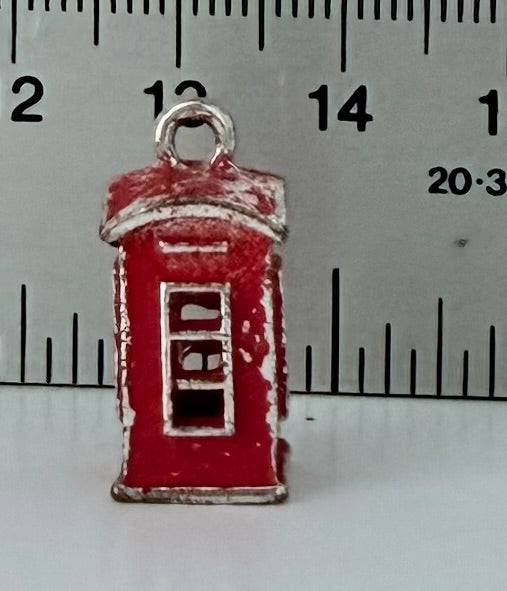 Red London Phone Booth Charm