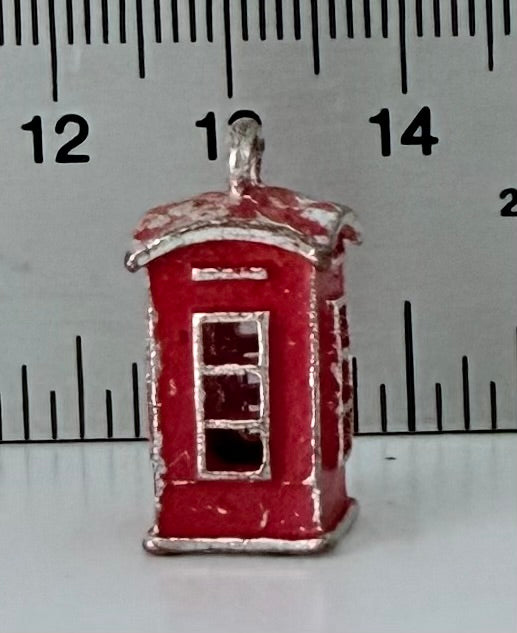 Red London Phone Booth Charm