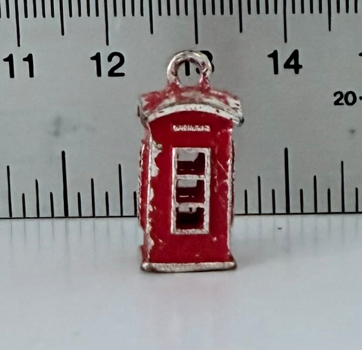 Red London Phone Booth Charm