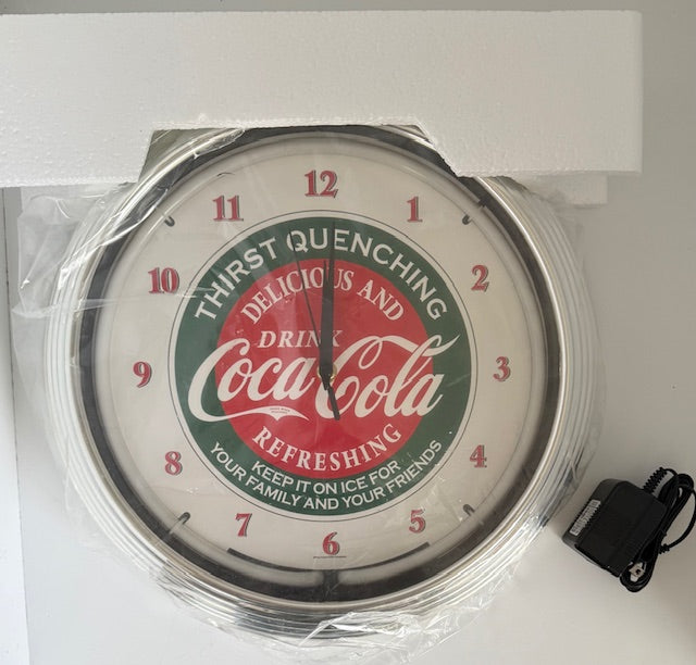 16" Thirst Quenching Neon Coca Cola Clock