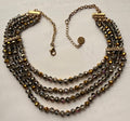 Liz Clairborne Gold and Silver 4 Strand Necklace 1976