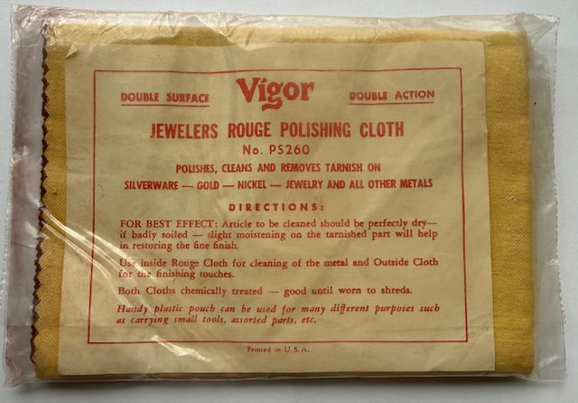 Vintage Vigor Jewelry Rouge Polishing Cloth No. PS260 - NIP