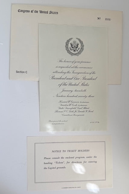1973 Richard Nixon Congressional Inaugural Invitation Set #2531