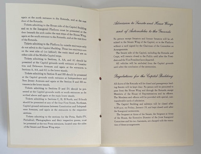1973 Richard Nixon Congressional Inaugural Invitation Set #2531
