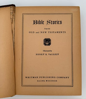 Vintage 1941 Bible Stories From The Old And New Testaments Hardcover Book
