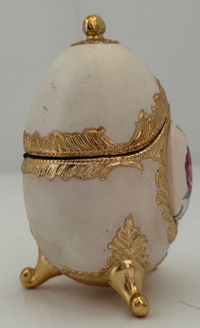 Porcelain Egg Music Box Plays "The Music of the Night" from Phantom of the Opera