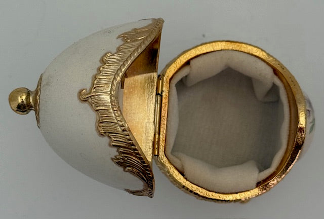 Porcelain Egg Music Box Plays "The Music of the Night" from Phantom of the Opera