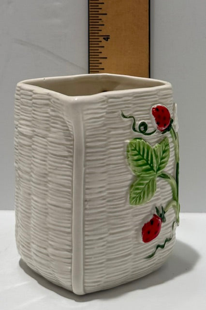Vintage 1982 Otagiri Raised Strawberries Creamer, no chips or marks, clean