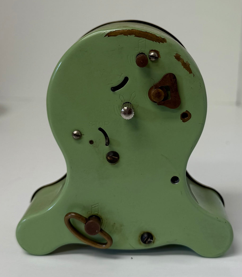 RARE Emes Musical Windup Travel Clock Vtg