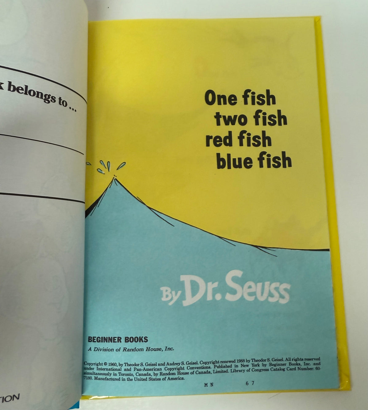 1959 - One Fish Two Fish Red Fish Blue Fish - Read comments