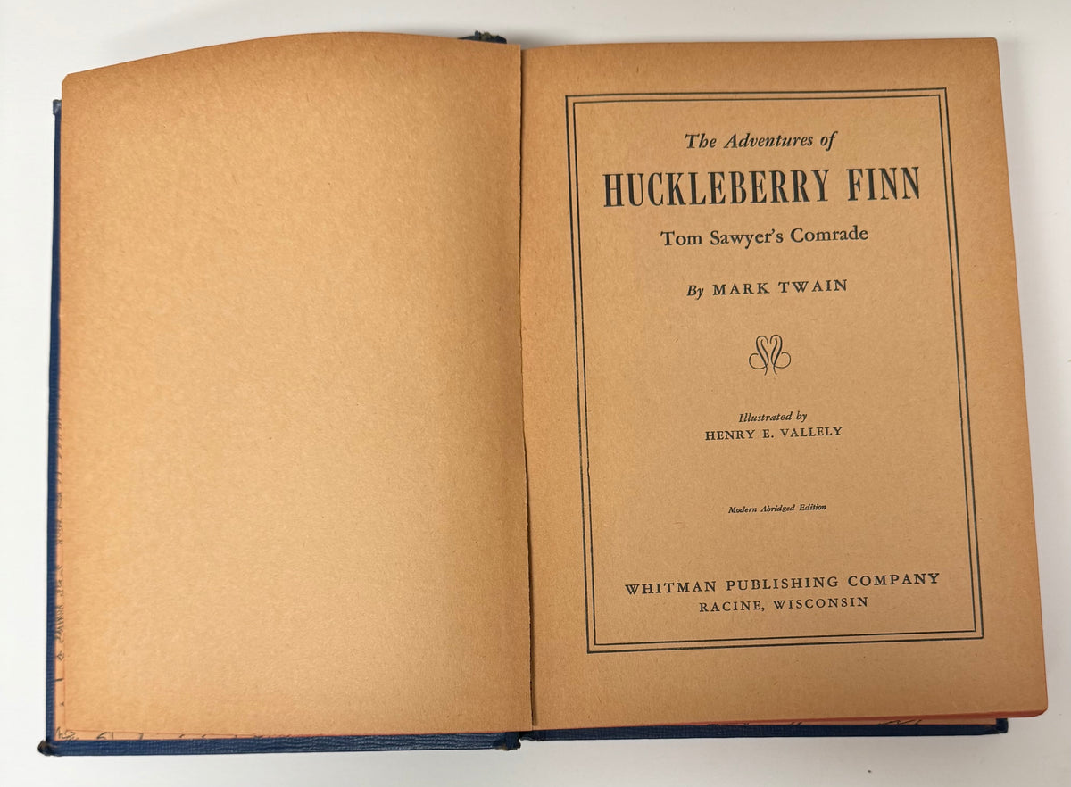Huckleberry Finn-Mark Twain-1939 Whitman Publishing HC Illus Henry Vallely