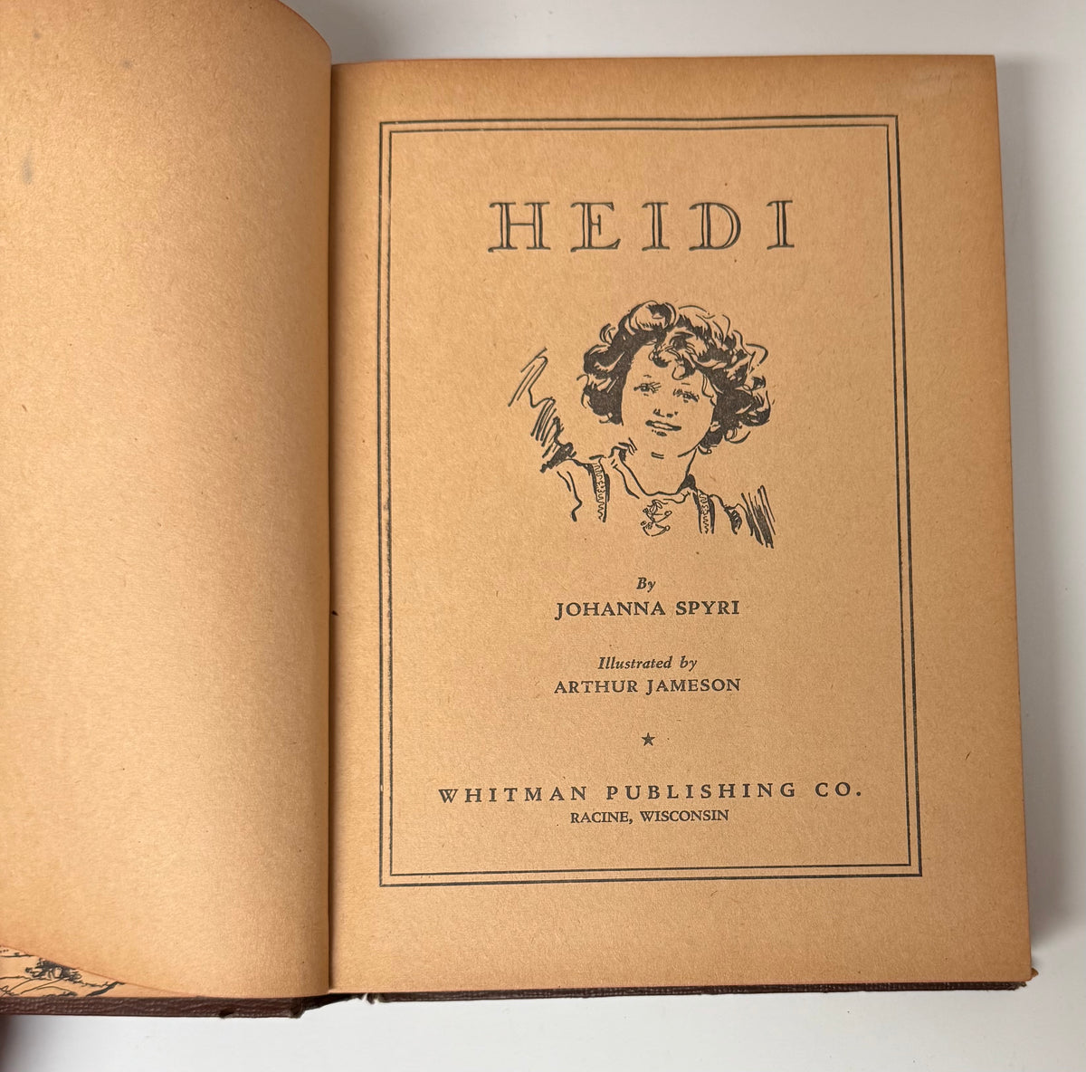 RARE! 1944 HEIDI by Johanna Spyri HC Book, Whitman Pub