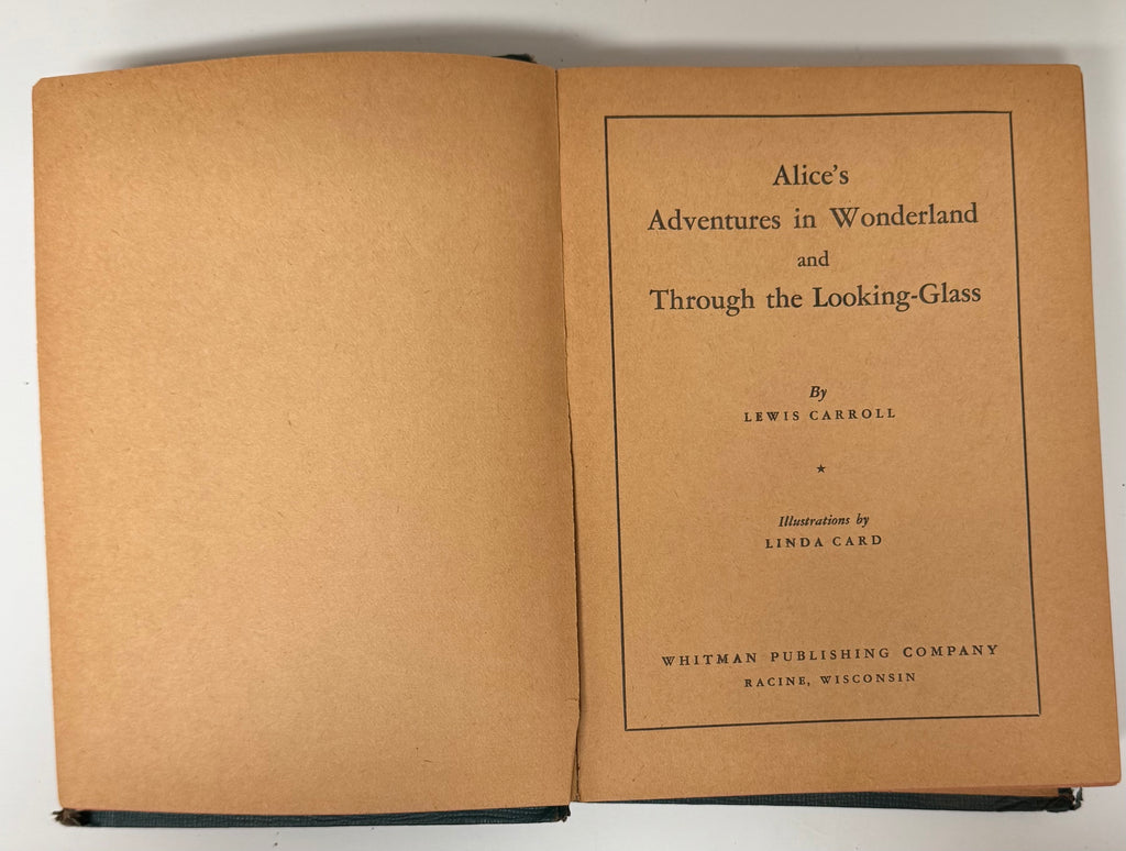 Lewis Carroll Adventures Of Alice In Wonderland Whitman 1945 HC Book Illustrated