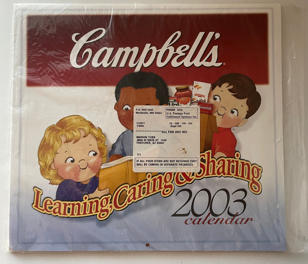 Campbell Soup Calender 2003 - Rare