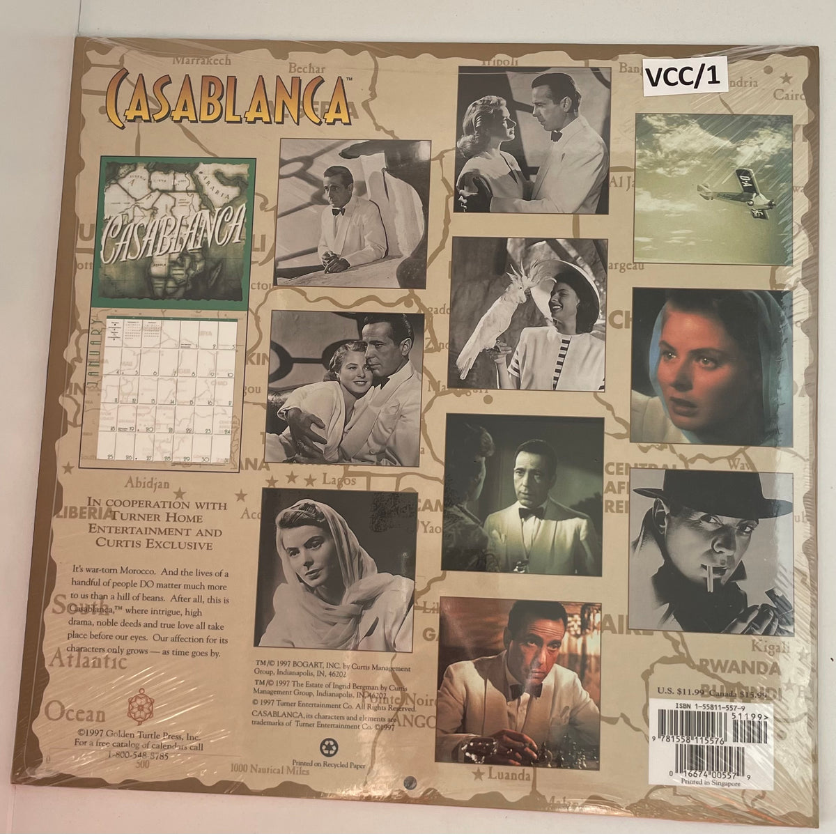 Casablanca (Bogart and Bergman) 1998 Calendar NEW