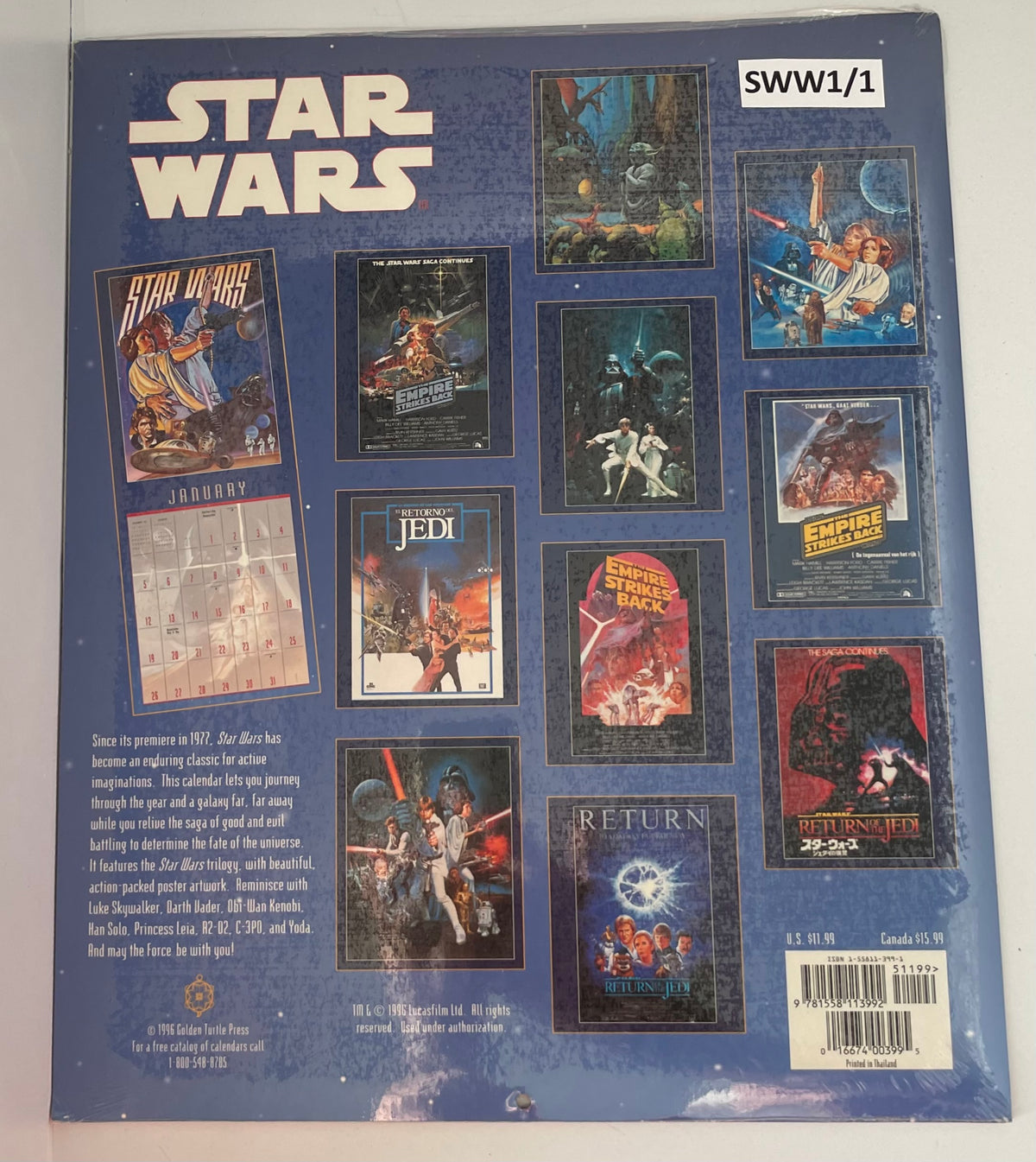 1997 Star Wars Calender - Sealed