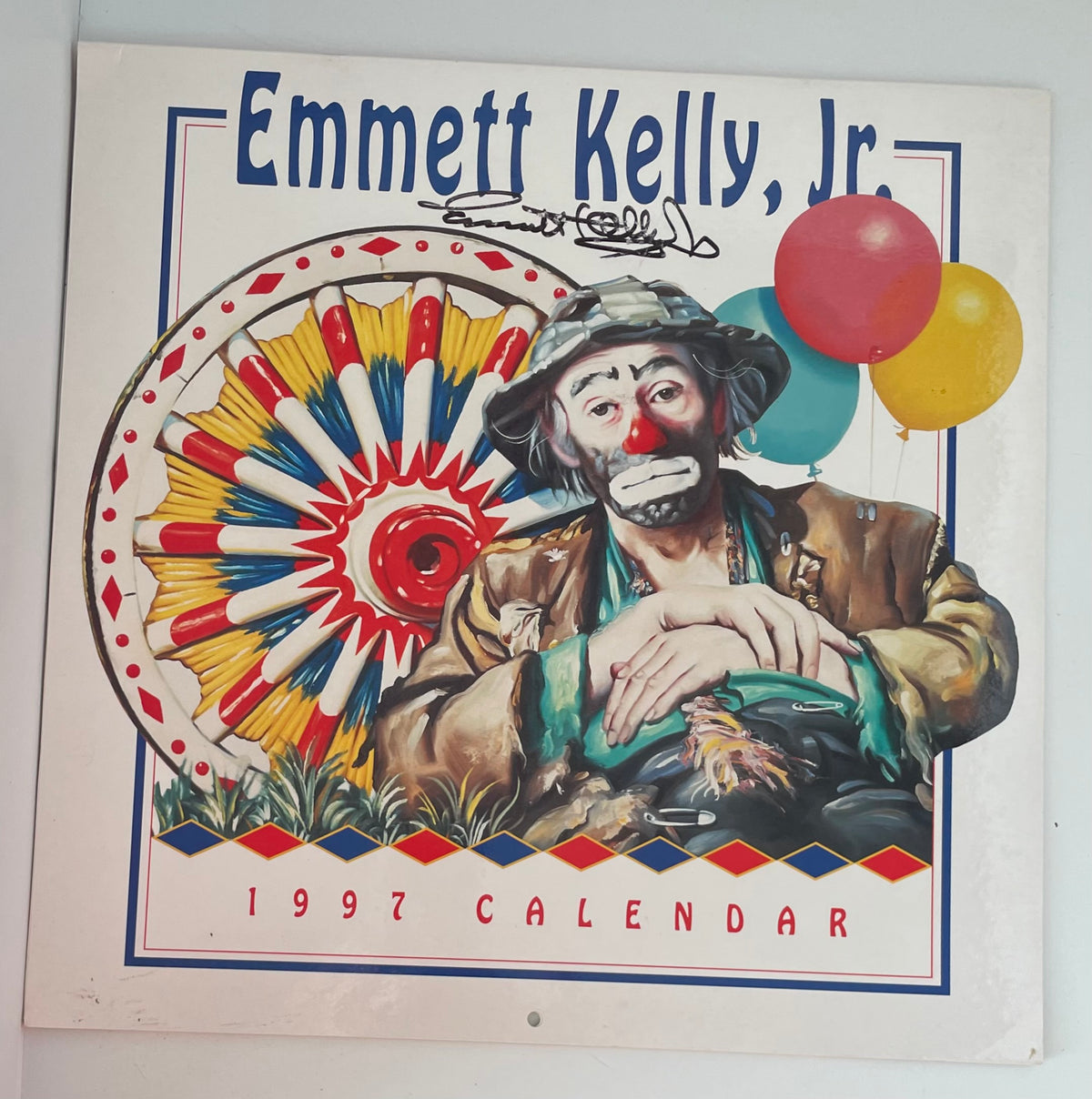 1997 Vtg NOS Emmett Kelly Jr. Hobo Sad Clown Autographed