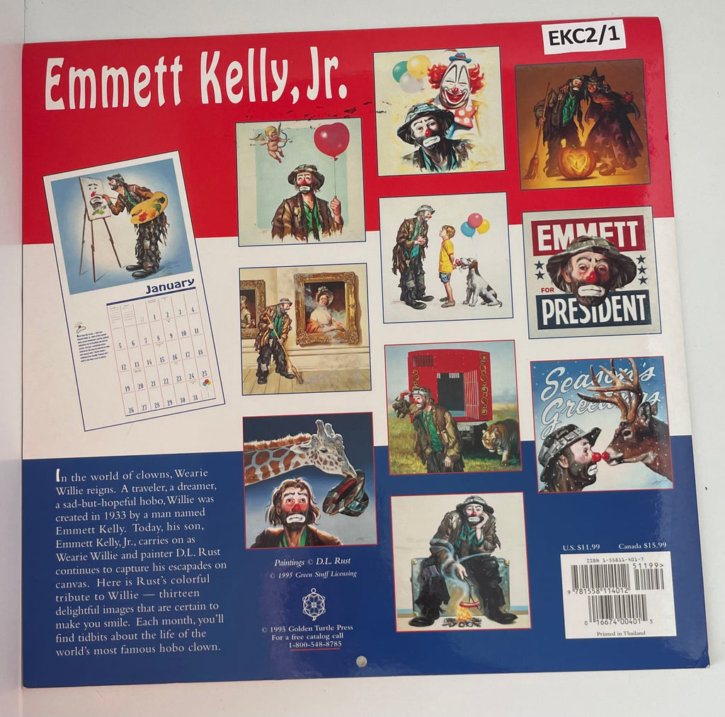 1997 Vtg NOS Emmett Kelly Jr. Hobo Sad Clown Autographed
