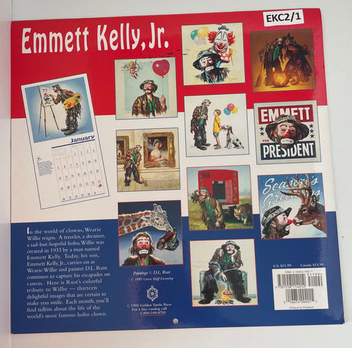 1997 Vtg NOS Emmett Kelly Jr. Hobo Sad Clown Autographed