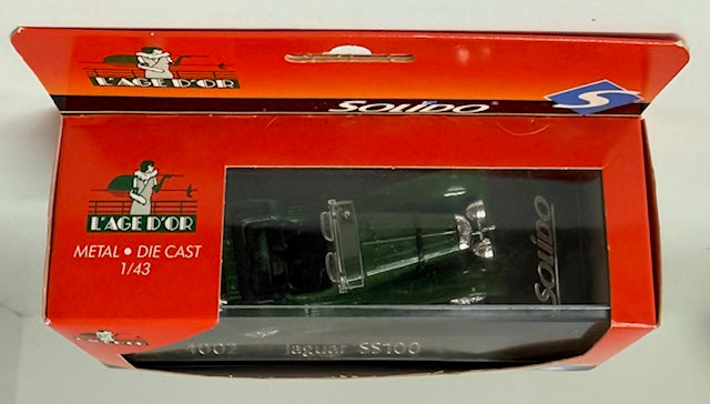 Solido 4002 1:43 Scale Jaguar SS100 Green Diecast Model