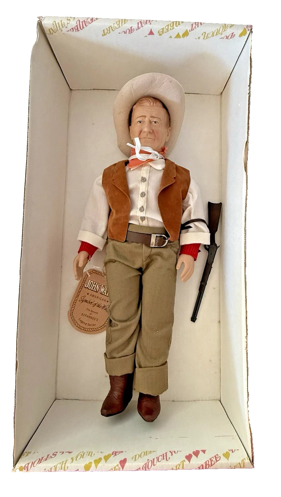 VTG - 1981 John Wayne 17” Effanbee Doll - American "Symbol of The West" NIB