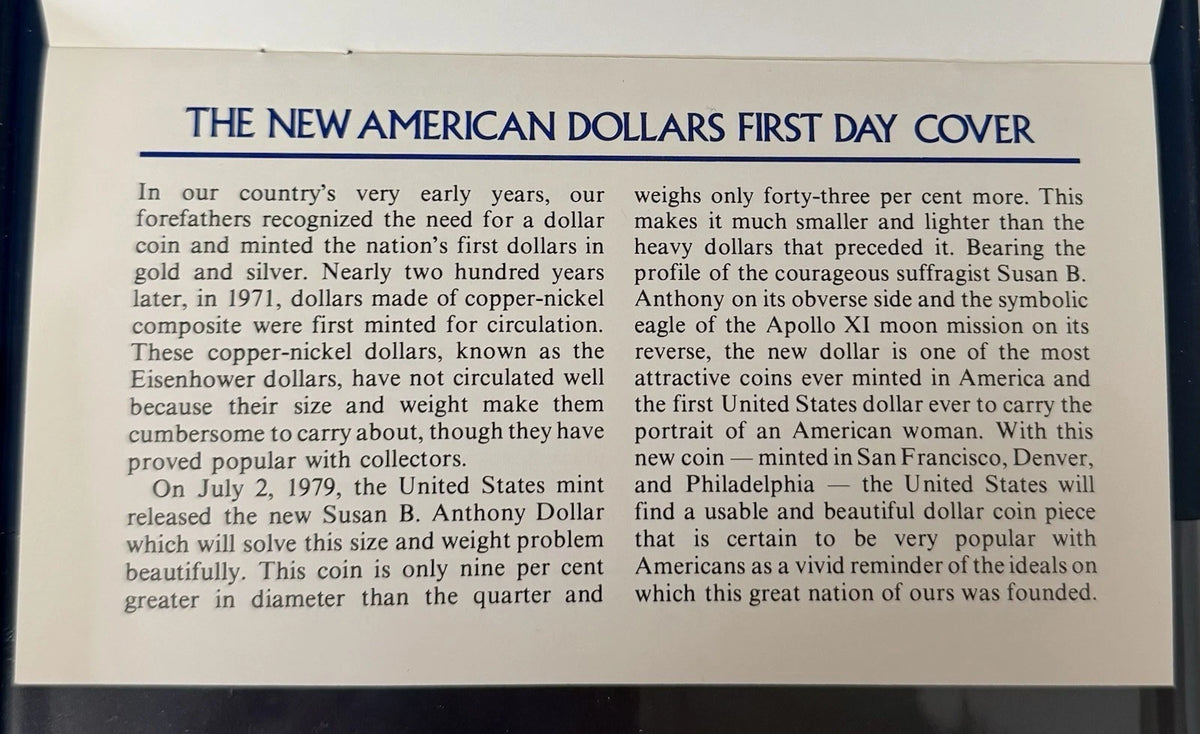 New American Dollars First Day Covers -T10