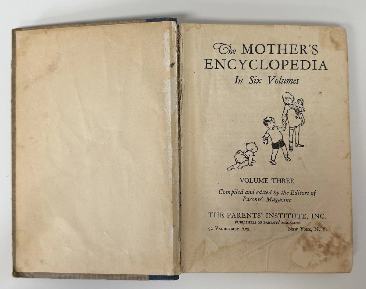 1950 The Mother's Encyclopedia Volume Three Vintage Hardcover Book