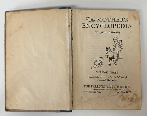 1950 The Mother's Encyclopedia Volume Three Vintage Hardcover Book