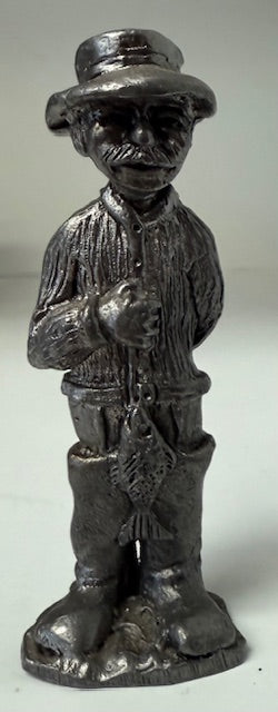 Pewter Man with Fish