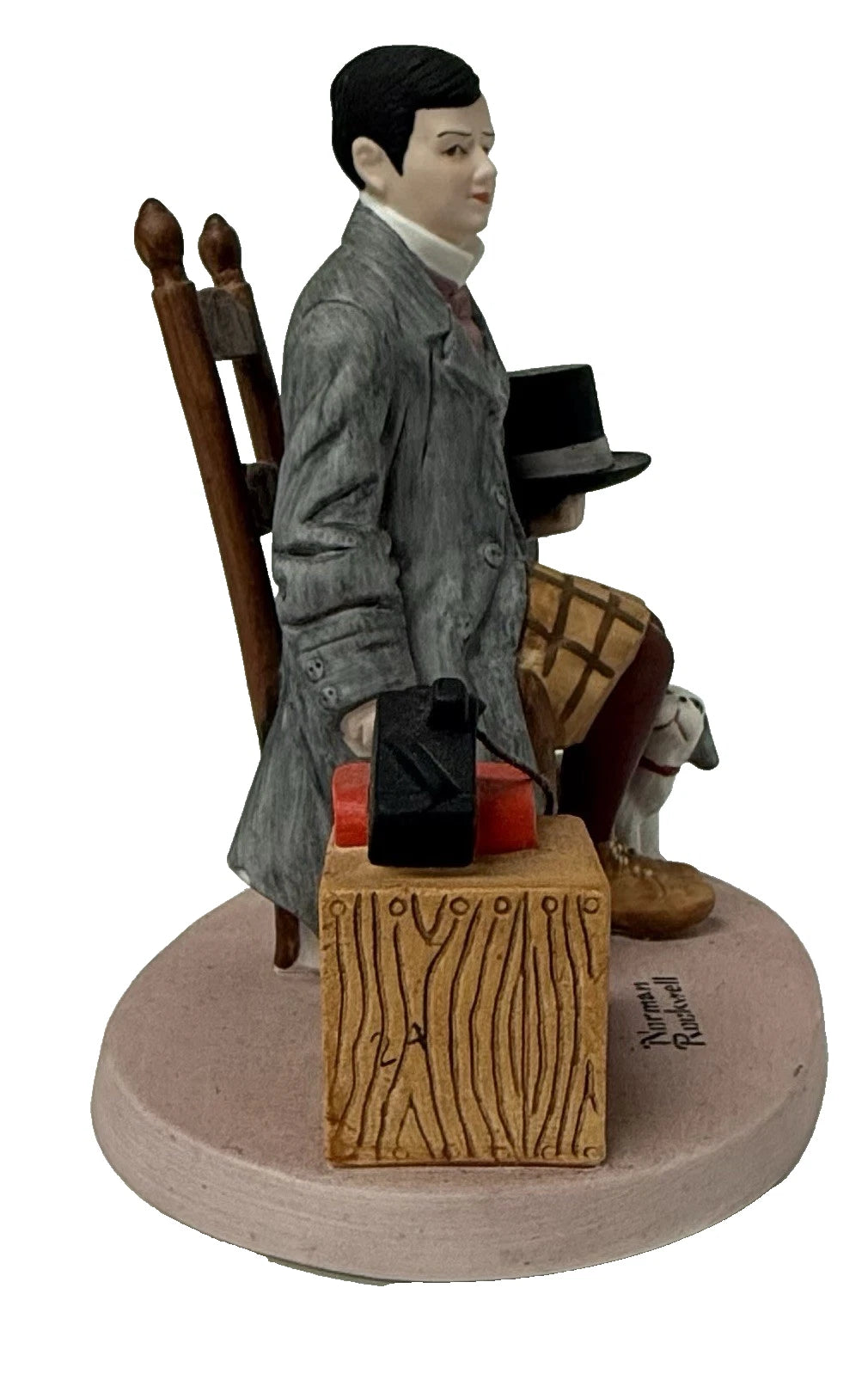 Norman Rockwell figurine Danbury Mint 12 porcelain sculpture Self Portrait photo
