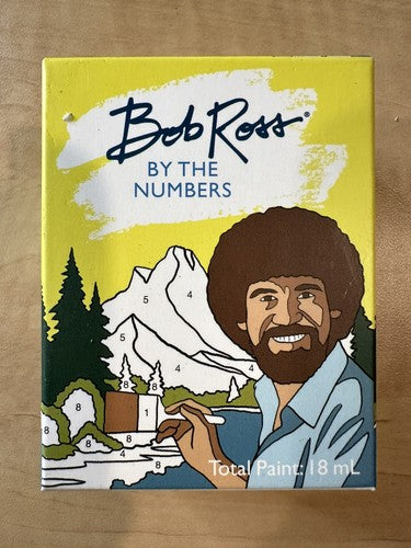 Bob Ross by the Numbers Mini Paint Set 3 Paintings, Brush, Easel, Book NEW