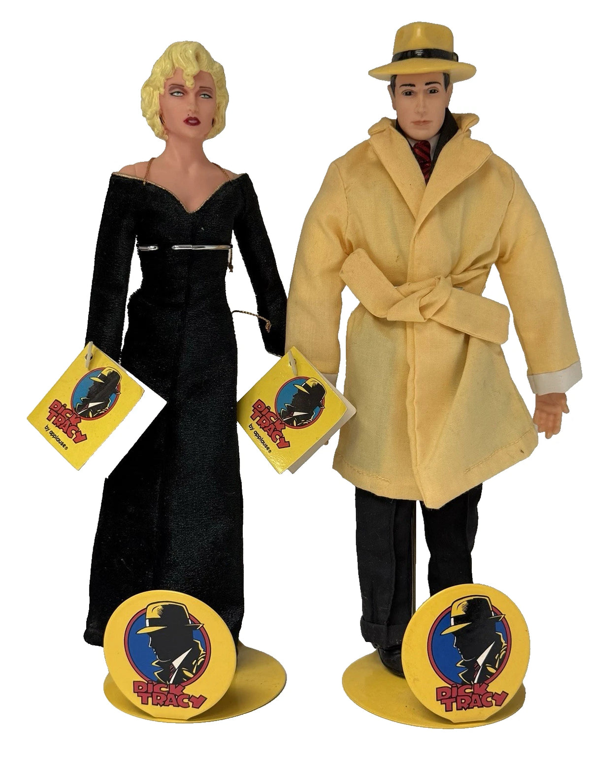 Dick Tracy 13” & Madonna Breathless Mahoney Doll Toy Vintage 1989 Applause Tags