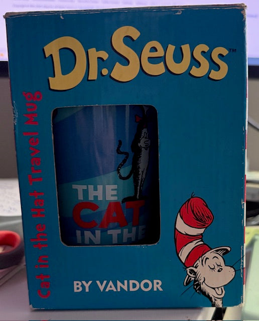 RARE Dr. Seuss Blue Travel Mug NIB