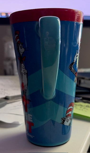 RARE Dr. Seuss Blue Travel Mug NIB